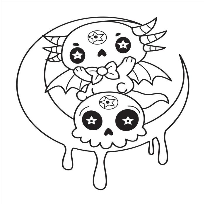 Spooky cute coloring book