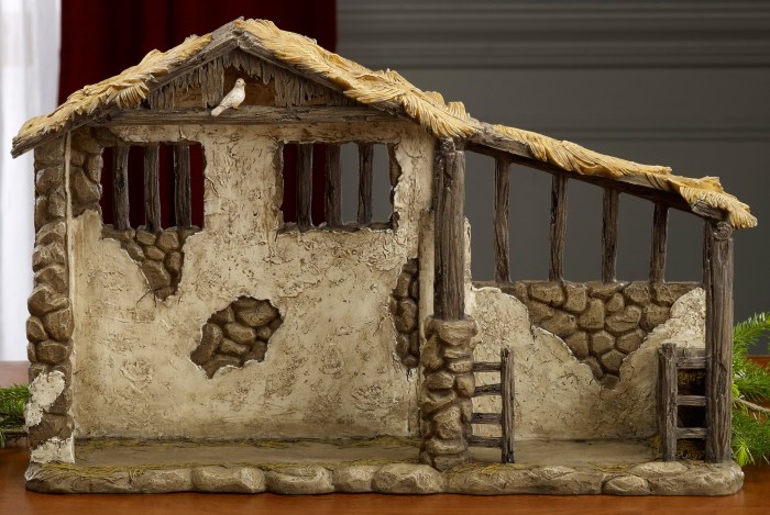 Diy christmas nativity stable