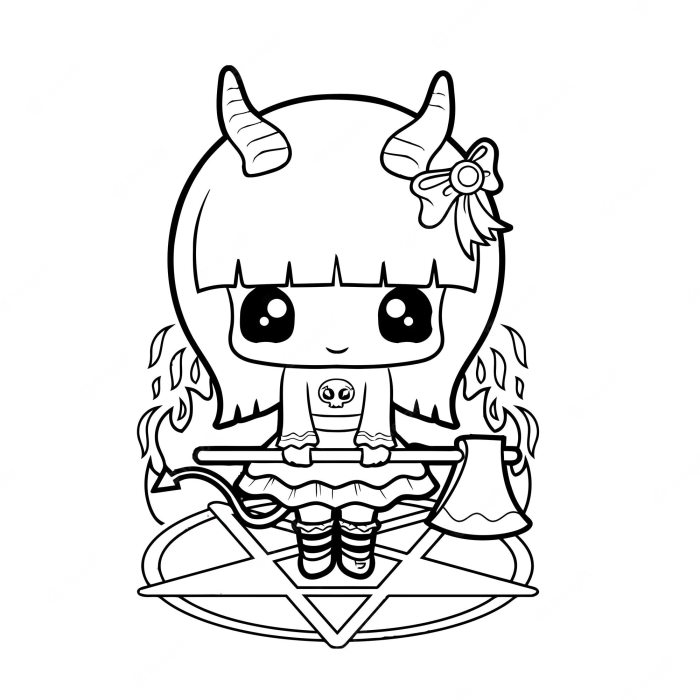 Spooky cute coloring book