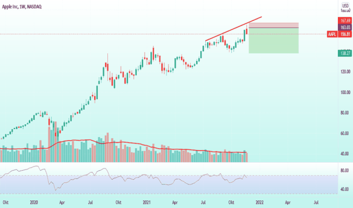 Apple closing stock price