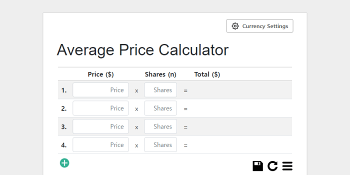 Average price share calculate bought times shares multiple do money calculation value investing